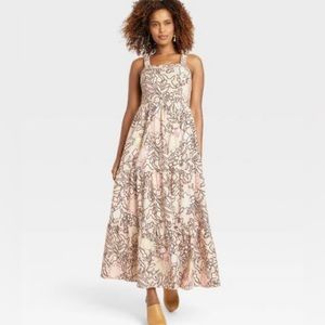 D137 Knox Rose Size Small NWT Beige Sleeveless A-Line Tsnk Dress